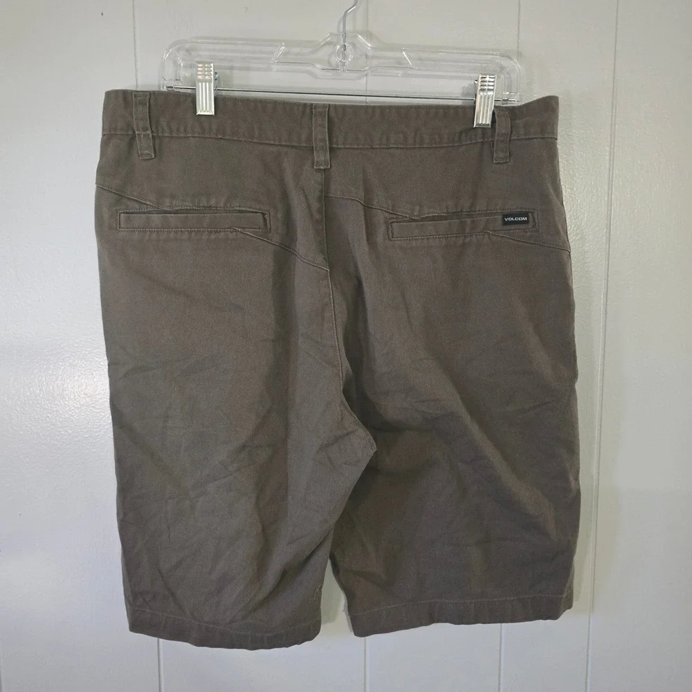 Volcom Frickin Modern Chino Shorts Mens‎ 34 Brown Good Stretch Skater Surf